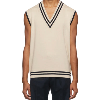 Dries Van Noten Contrast Stripe Knit Vest