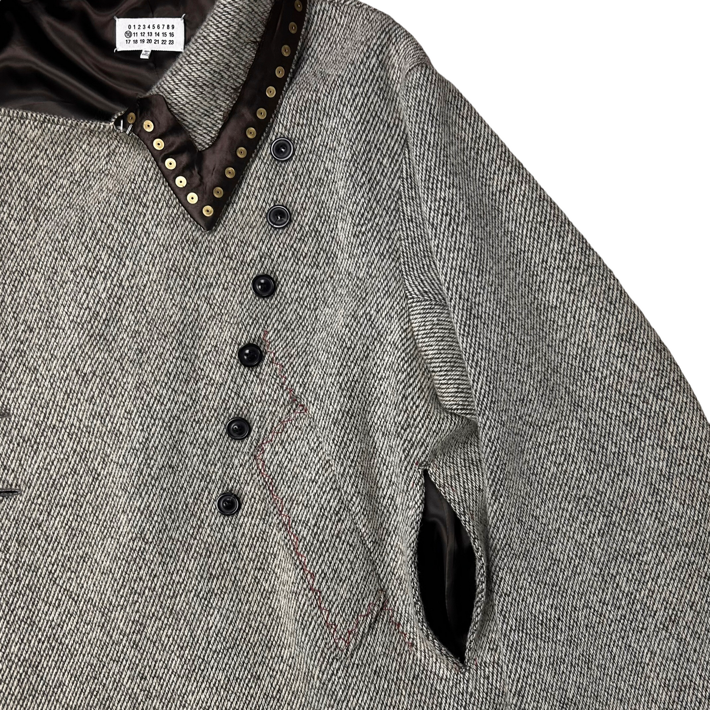 Maison Margiela Studded Double Breasted Wool Coat - AW20