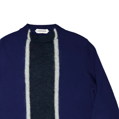 Namacheko Color Block Stripe Mohair Sweater Blue - AW18