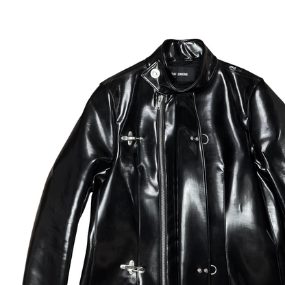 Raf Simons Fireman Buckle Leather Coat - SS18