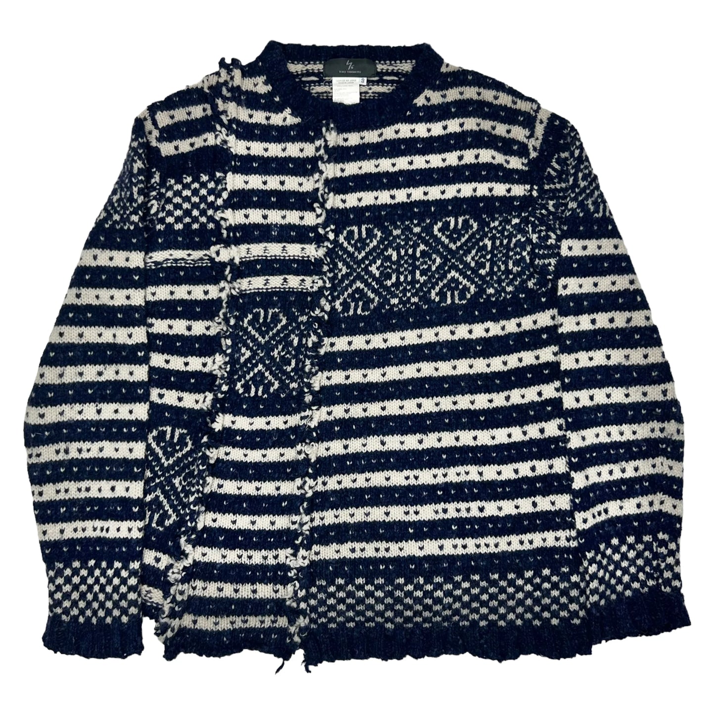 Y’s by Yohji Yamamoto Nordic Patchwork Knit Sweater - AW93