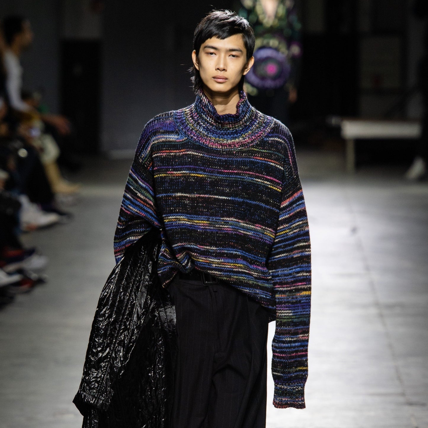 Dries Van Noten Marled Knit Mock Sweater - AW19