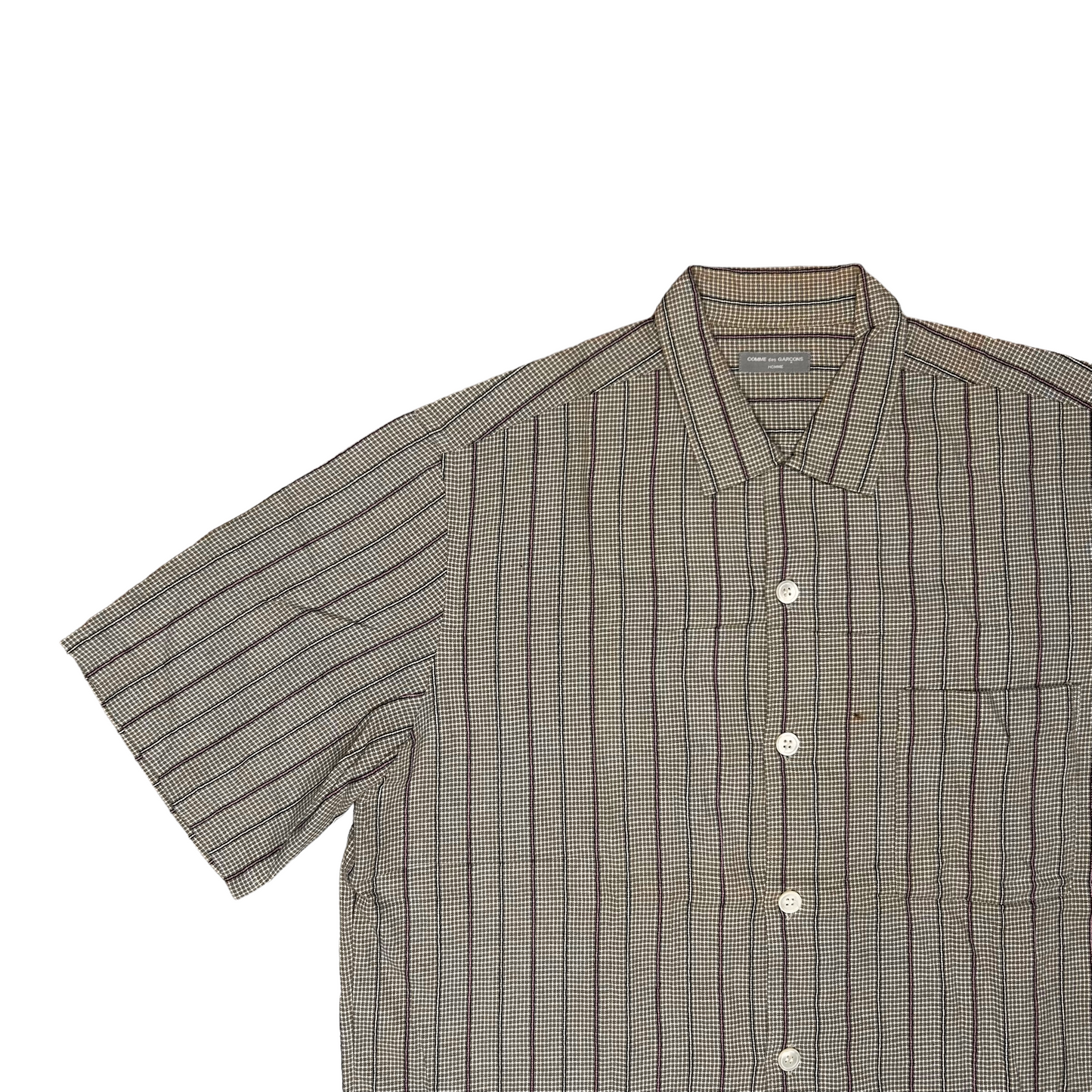 Comme des Garcons Homme Striped Bowling Shirt - AD2000