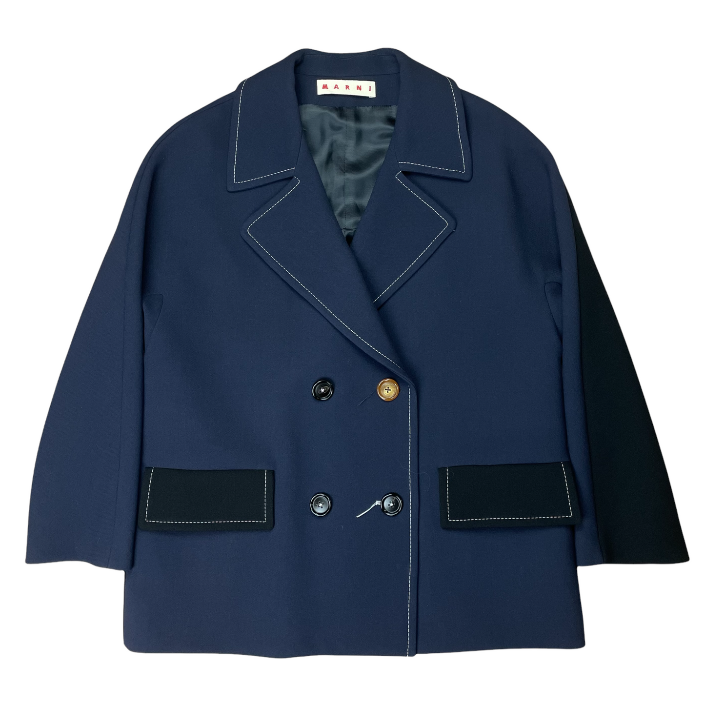 Marni Double Breasted Contrast Jacket - AW18