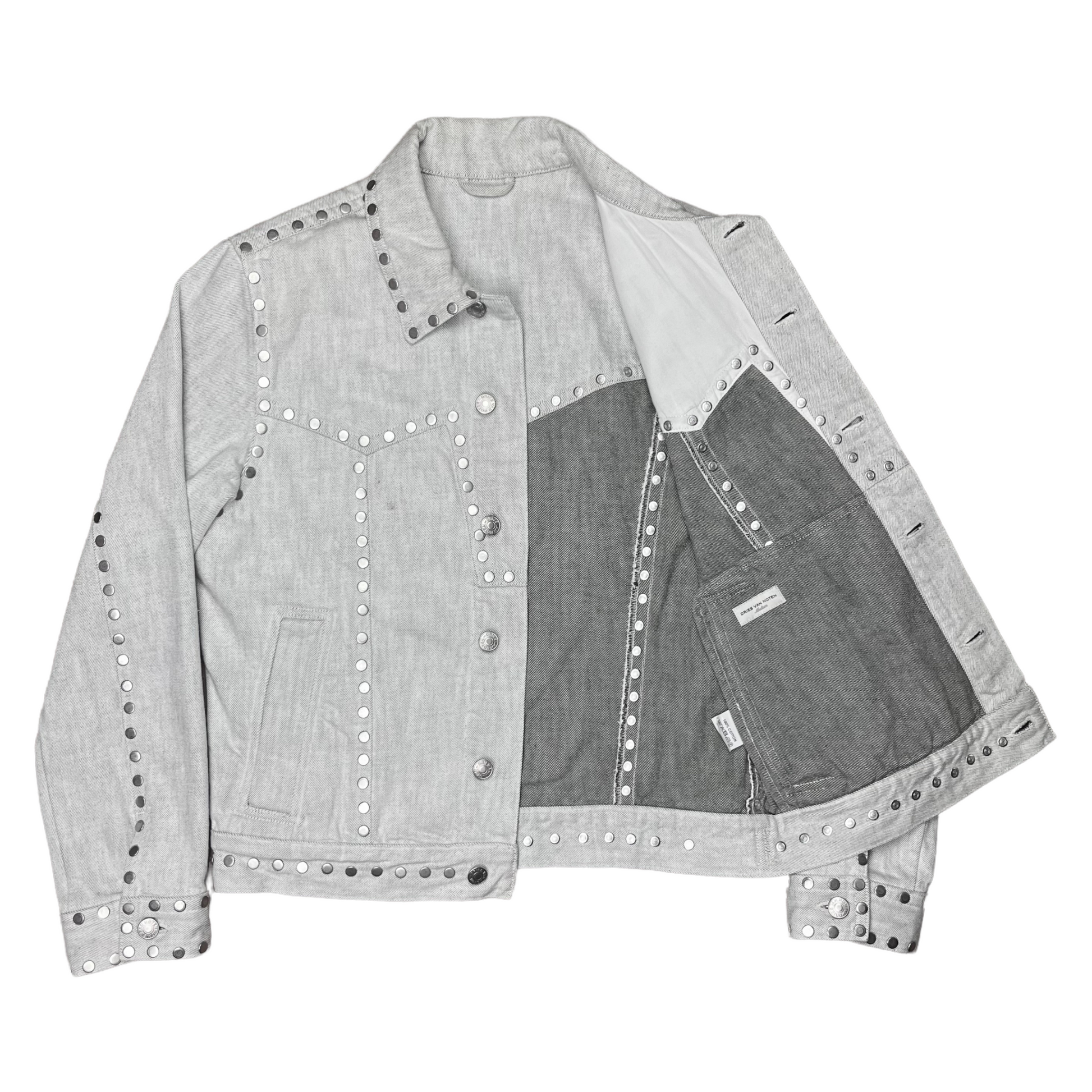 Dries Van Noten Studded Denim Jacket - AW18 – Vertical Rags Dries Van Noten Studded Denim Jacket - AW18 – Vertical Rags