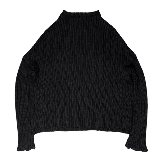 Rick Owens Cropped Mock Neck Knit Sweater - AW13