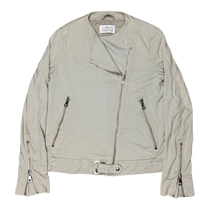 Maison Martin Margiela Collarless Belted Biker Jacket - AW02