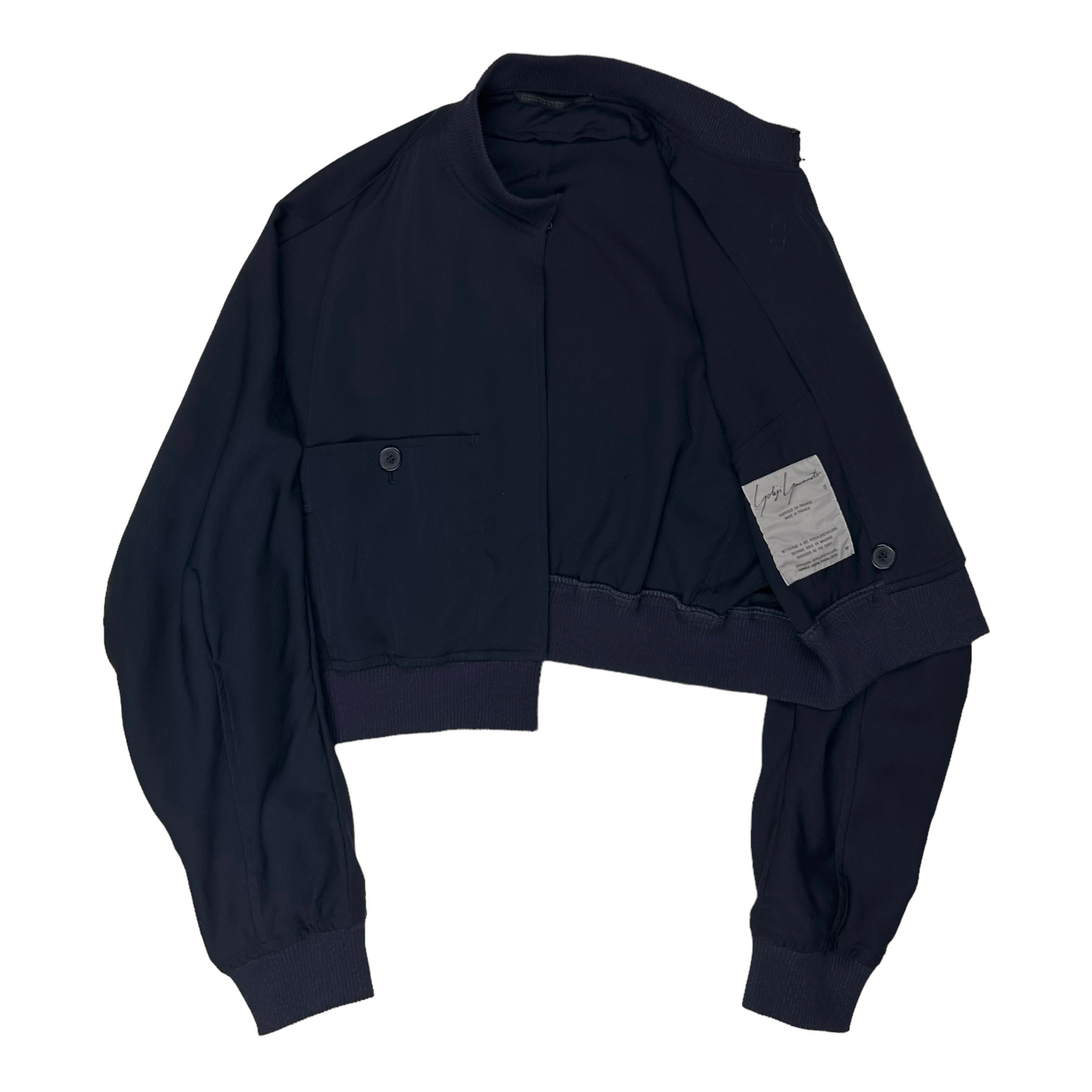 Yohji Yamamoto Cropped Open Bomber Jacket - SS12