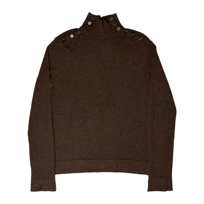 Ann Demeulemeester Cashmere Blend Button Neck Sweater