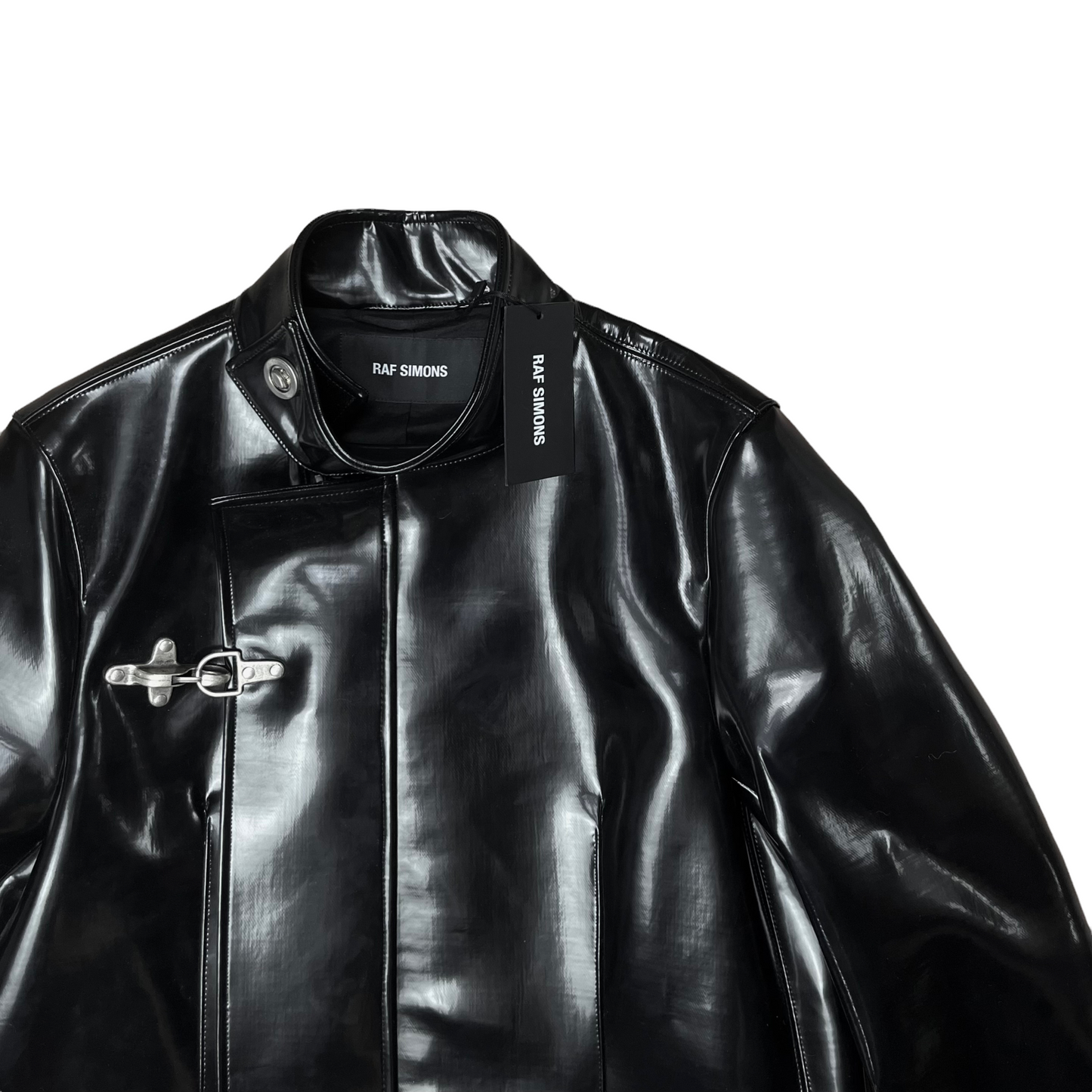 Raf Simons Fireman Buckle Leather Coat - SS18