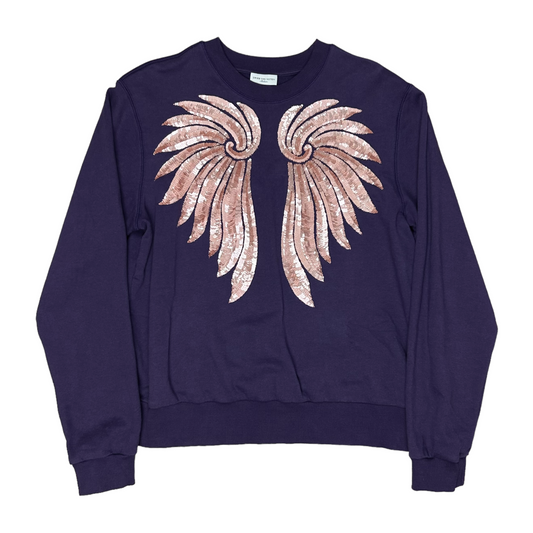 Dries Van Noten Sequin Embellished Sweater Purple - SS16