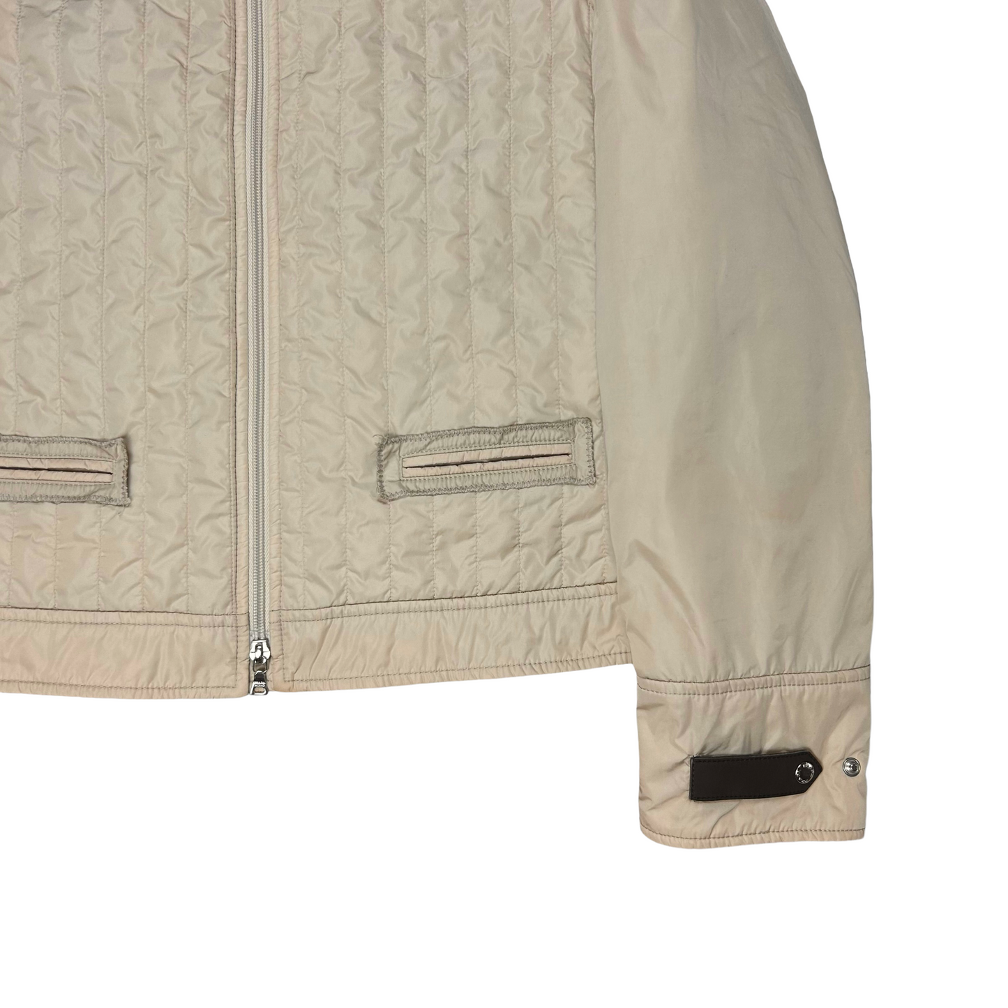 Prada Padded Leather Strap Flight Jacket