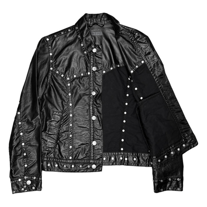 Dries Van Noten Studded Vegan Leather Jacket - AW18