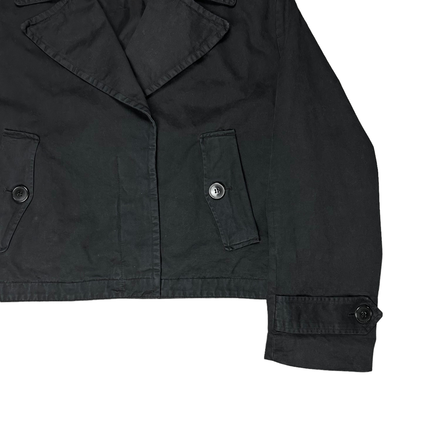 Dries Van Noten Cropped Black Dye Jacket - AW11