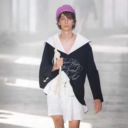 Ann Demeulemeester Oversized V-Neck Hoodie - SS20