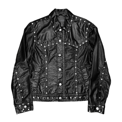 Dries Van Noten Studded Vegan Leather Jacket - AW18