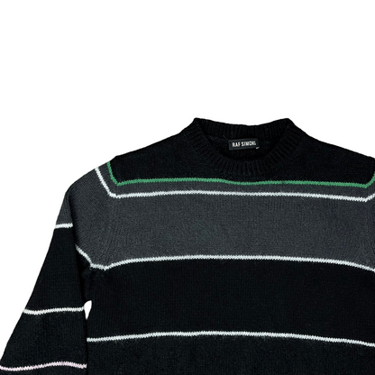 Raf Simons Striped Mohair Punk Sweater - AW13