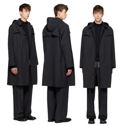 Mackintosh 0001 Black Hooded Trench Coat - AW17