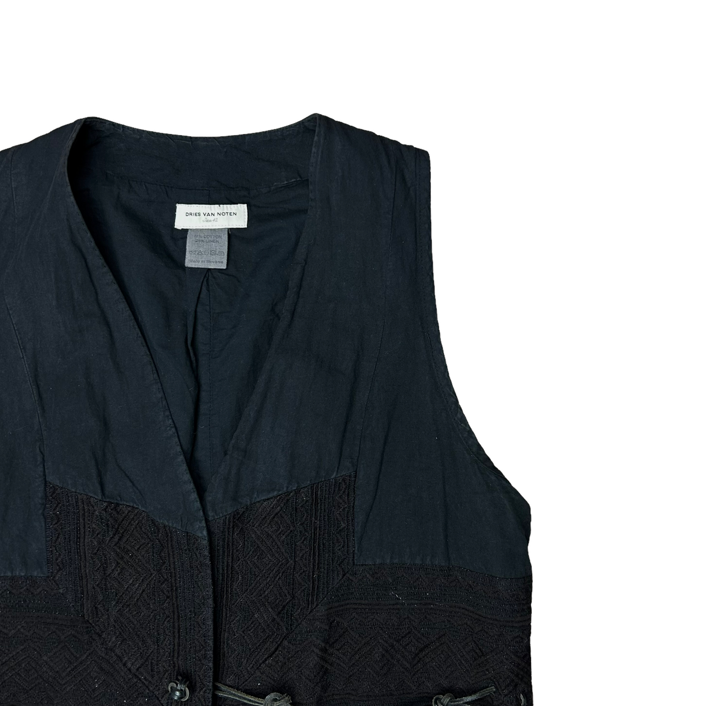 Dries Van Noten Embroidered Tie Vest