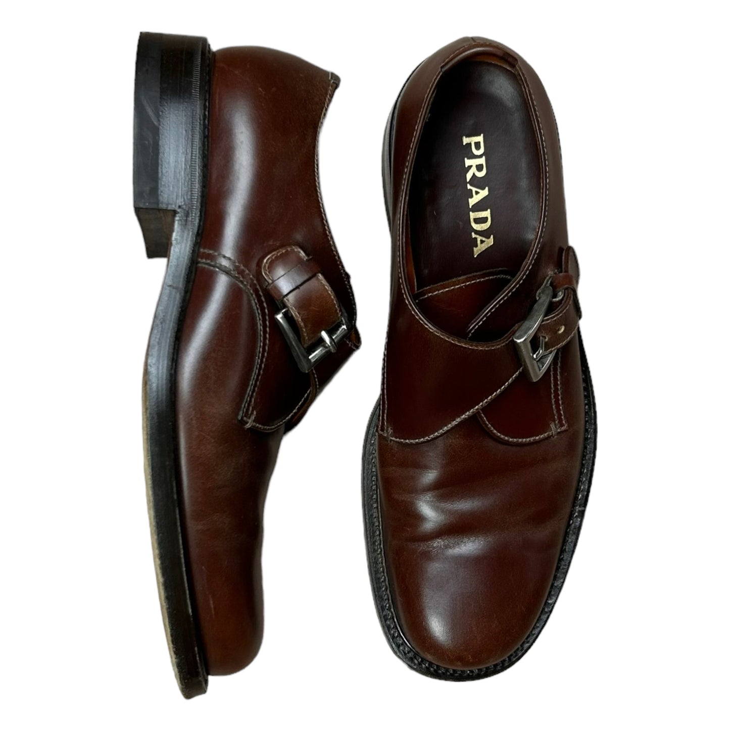 Prada Monk Strap Buckle Derbies