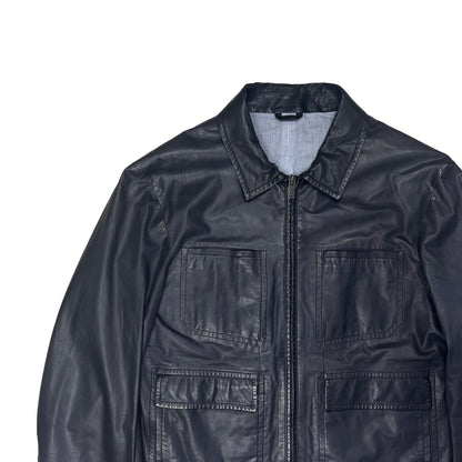 Jil Sander Cropped Leather Work Jacket