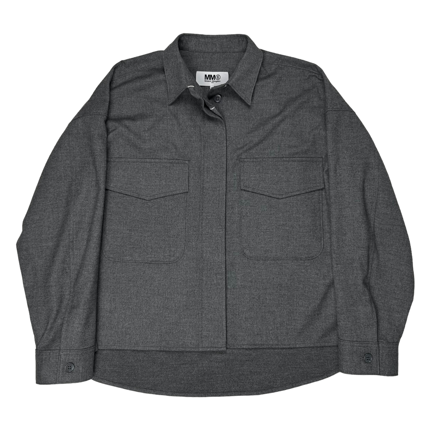 Maison Margiela MM6 Cropped Flannel Pocket Shirt - AW22