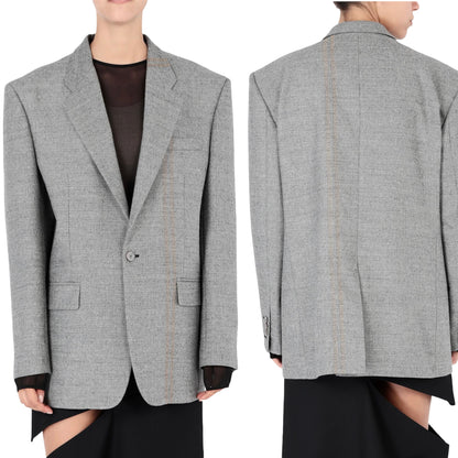 Maison Margiela Notched Striped Wool Blazer - AW18