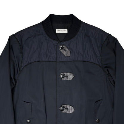 Dries Van Noten Chest Panel Leather Trim Bomber Jacket - SS12