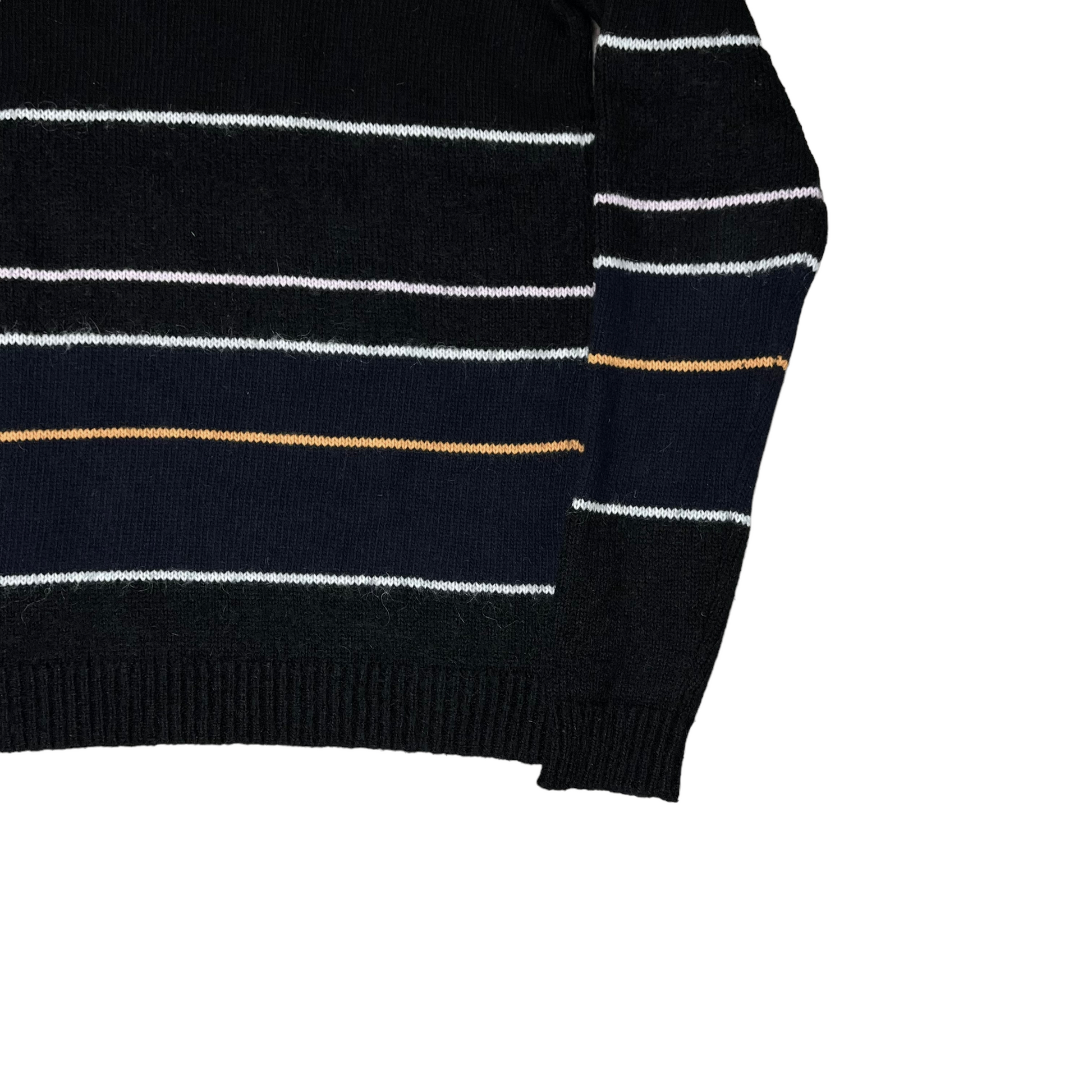 Raf Simons Striped Mohair Punk Sweater - AW13 – Vertical Rags Raf Simons Striped Mohair Punk Sweater - AW13 – Vertical Rags