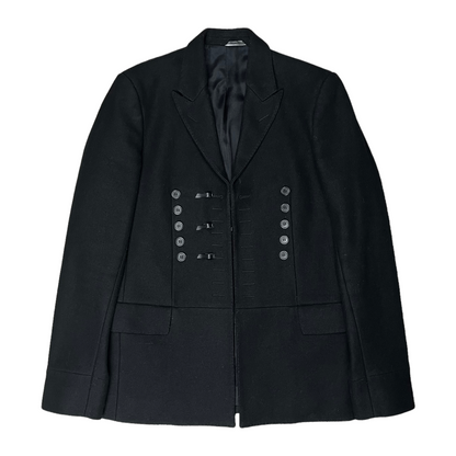 Dior Homme Short Cashmere Coat AW06 Vertical Rags
