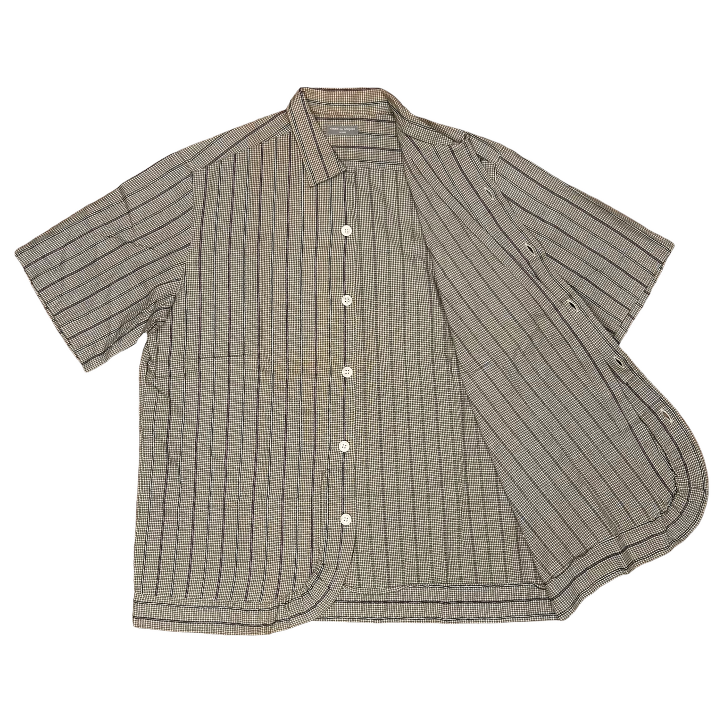 Comme des Garcons Homme Striped Bowling Shirt - AD2000