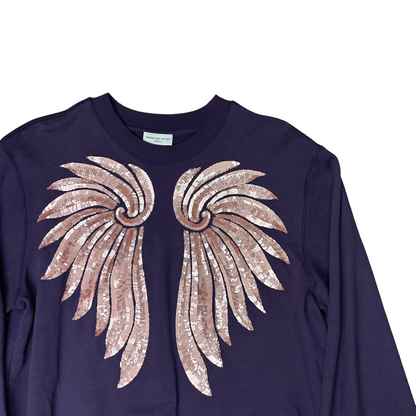 Dries Van Noten Sequin Embellished Sweater Purple - SS16