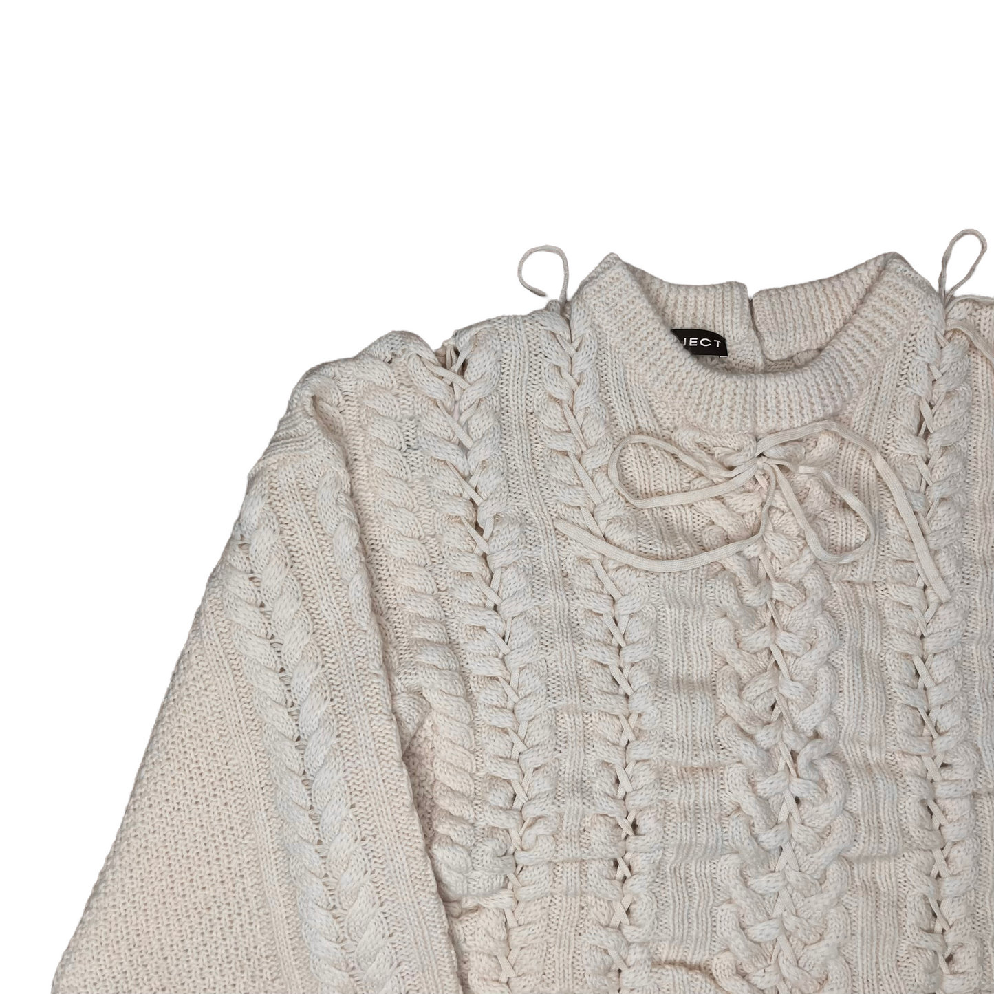 Y/Project Lace Up Cable Knit Sweater - SS20