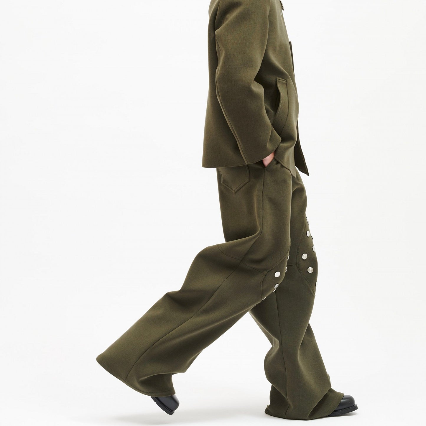 Namacheko Wide Azor Trousers Moss Green - AW22