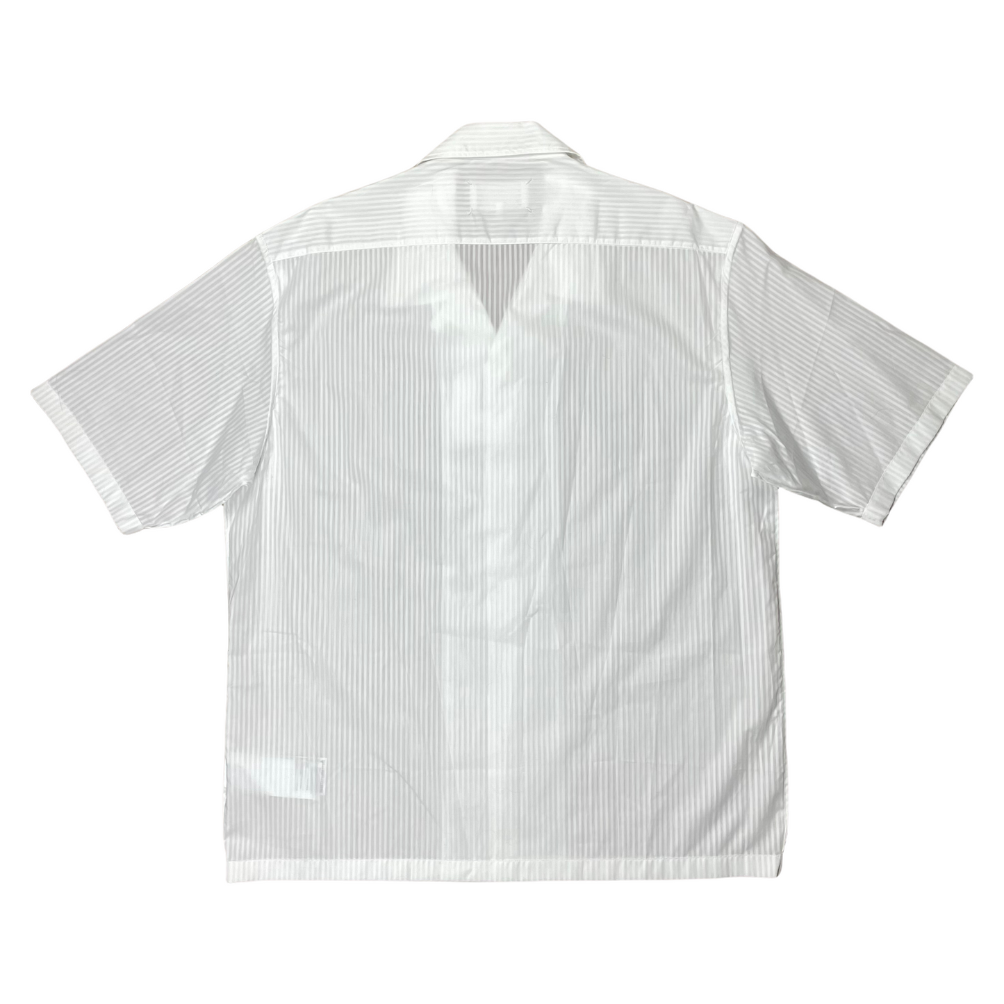 Maison Margiela Vertical Striped Camp Collar Short Sleeve Shirt - SS20