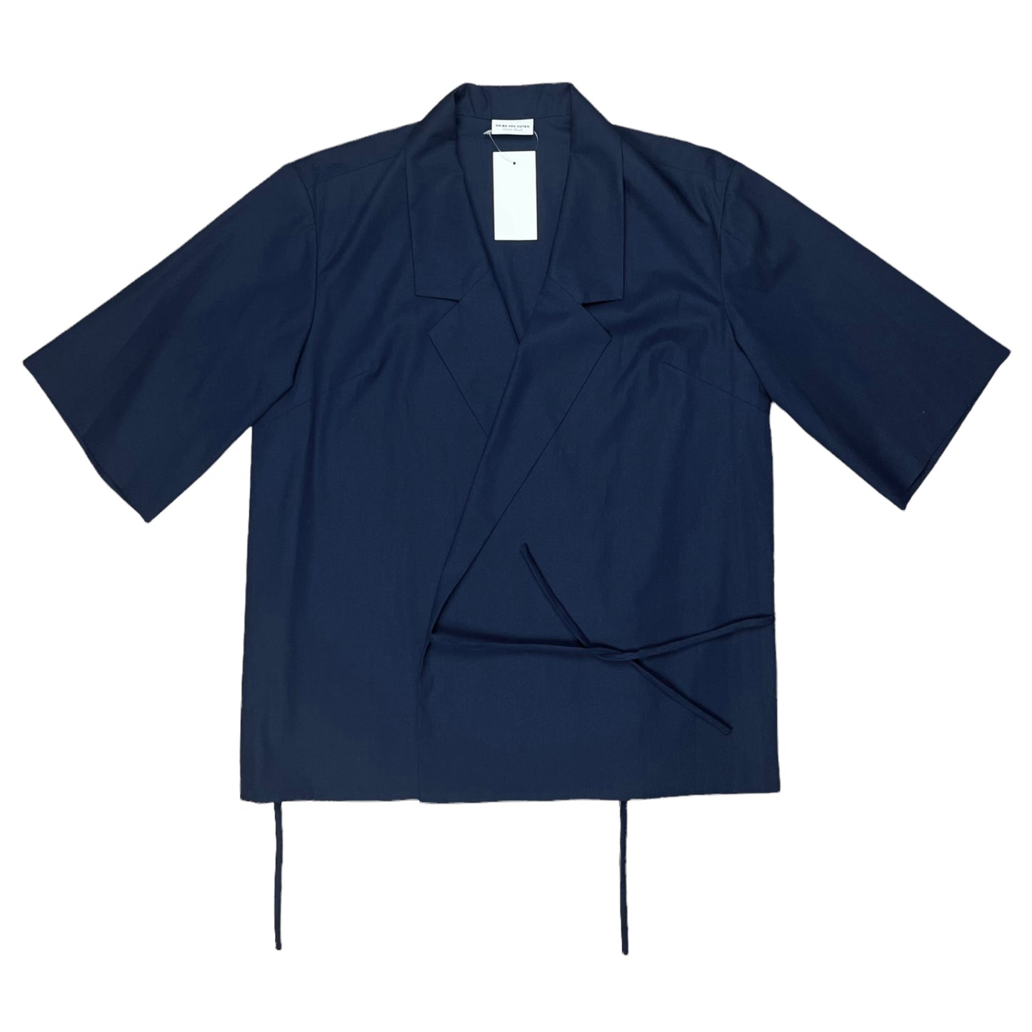 Dries Van Noten Calta Wrap Shirt Blue - SS17
