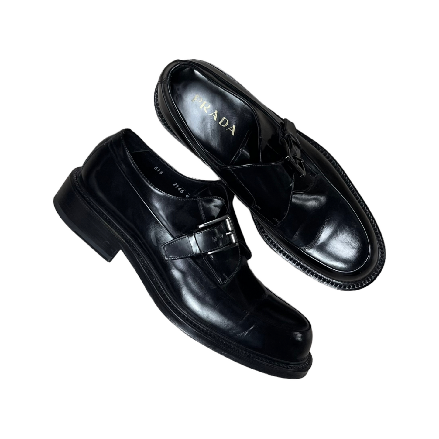 Prada Monk Strap Buckle Derbies