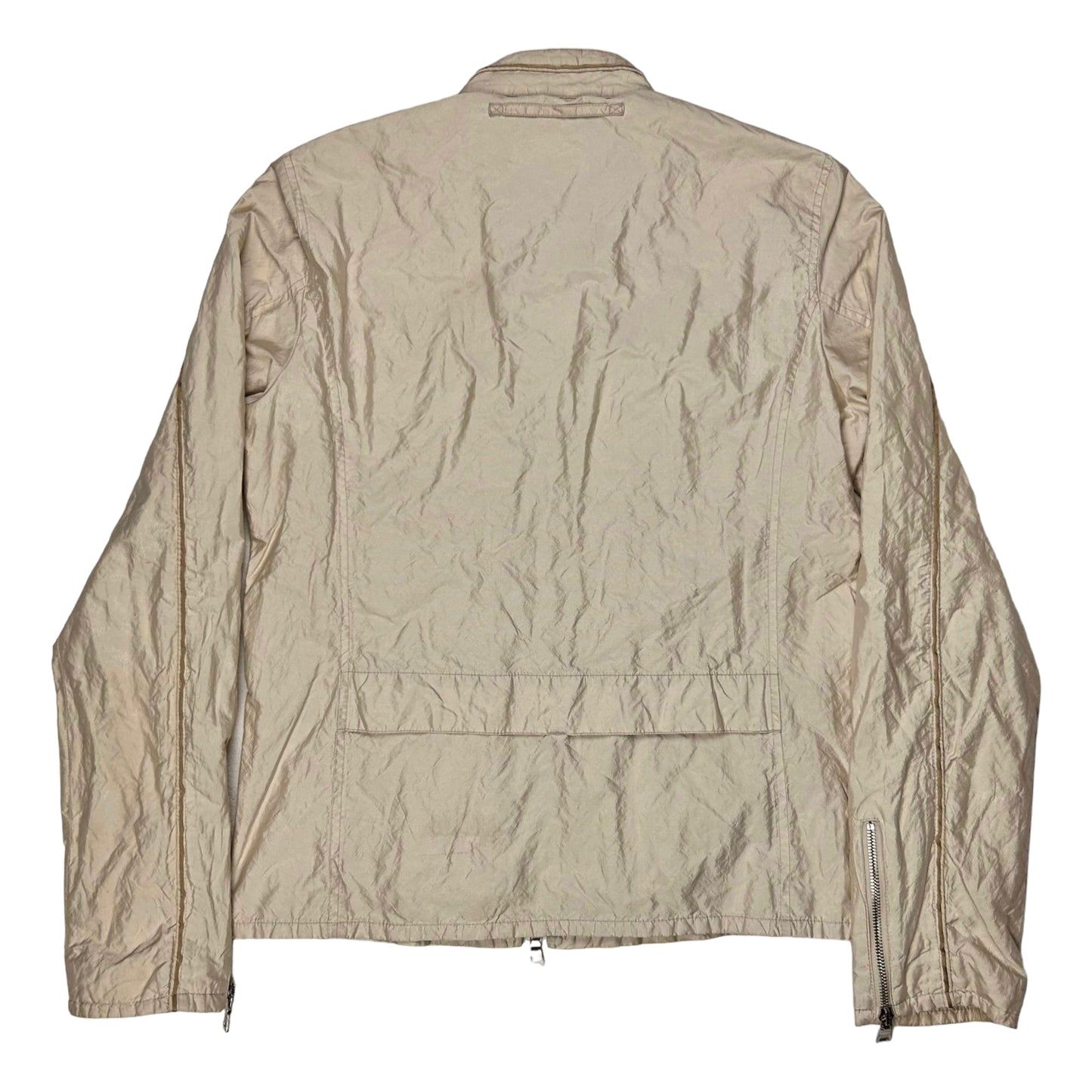 Prada Cropped Zip Moto Nylon Jacket