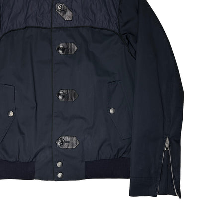 Dries Van Noten Chest Panel Leather Trim Bomber Jacket - SS12