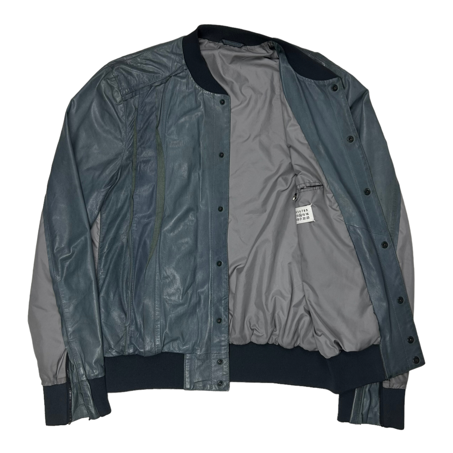 Maison Martin Margiela Pleated Leather Bomber Jacket - SS14