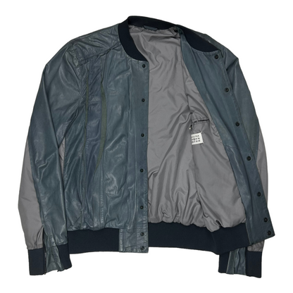 Maison Martin Margiela Pleated Leather Bomber Jacket - SS14