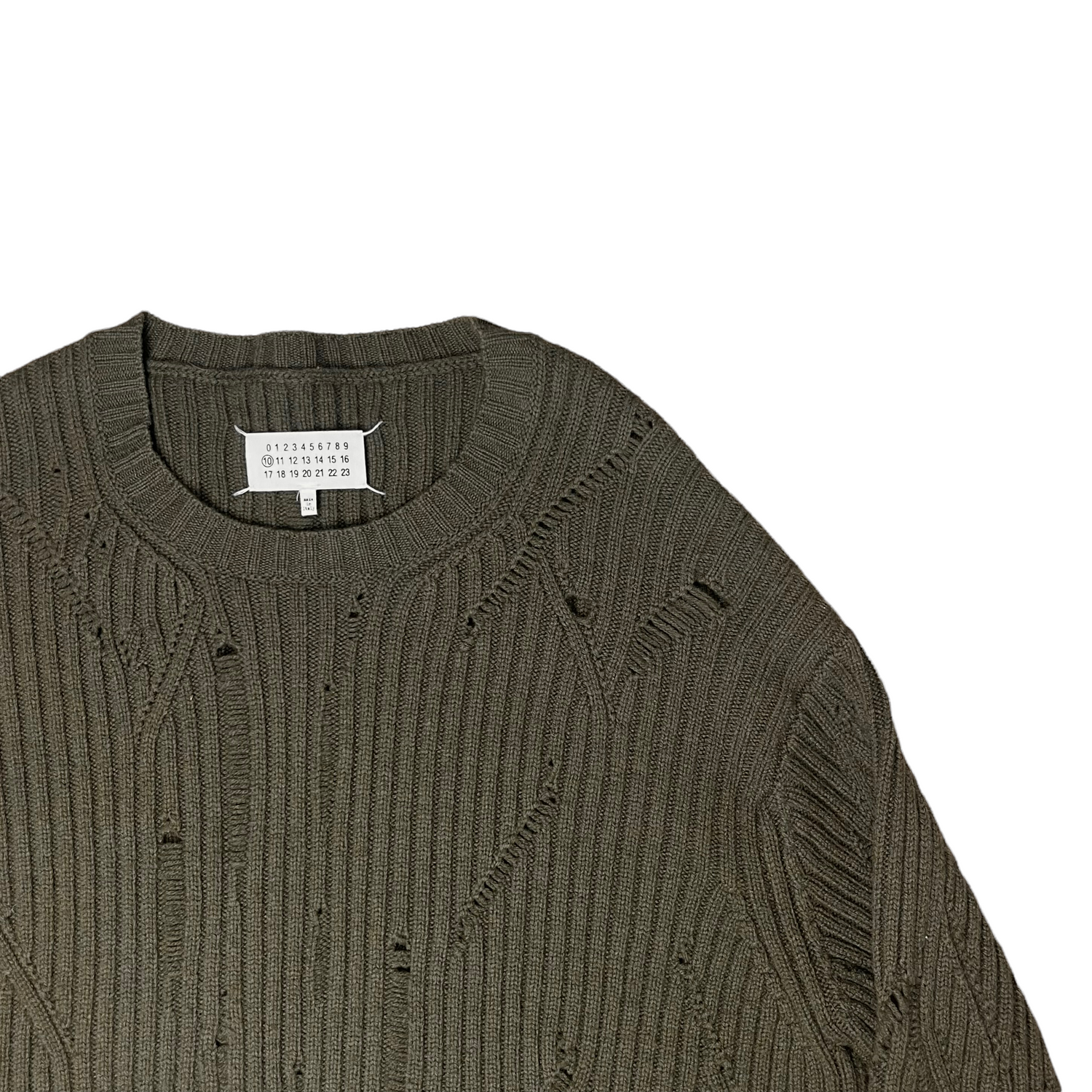 Maison Margiela Distressed Rib Knit Sweater - AW16 – Vertical Rags