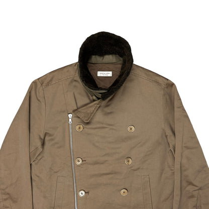 Dries Van Noten Faux Fur Collar Work Jacket