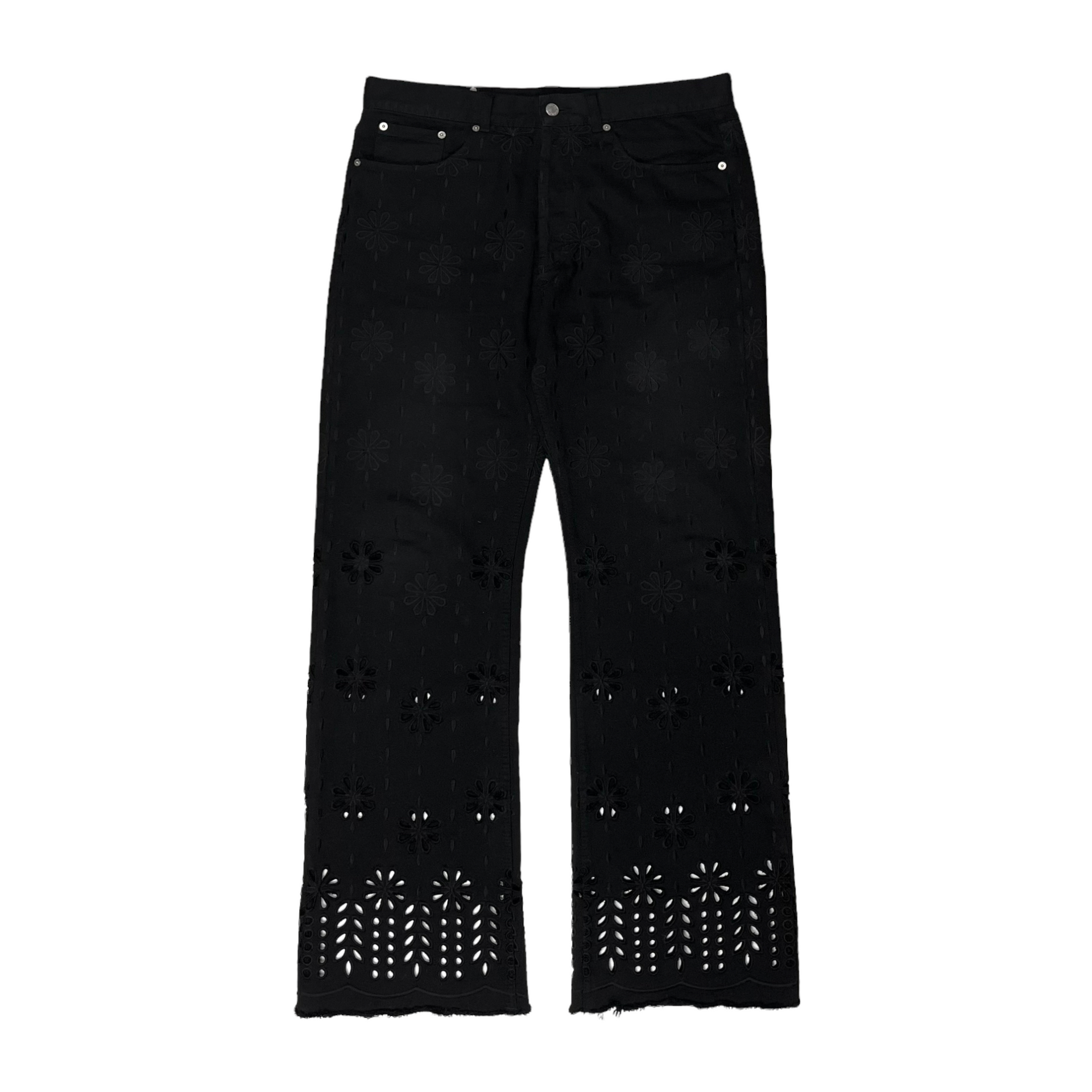 最も 割引 Laser Floral Noten Van Dries Cut Rags Vertical – AW18 - Jeans パンツ
