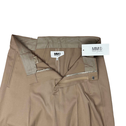 Maison Margiela MM6 Wide Distorted Trousers Tan - AW20