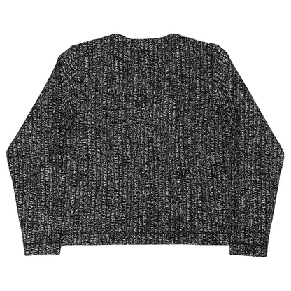 Dirk Bikkembergs Cropped Bouclé Wool Sweater Black - AW17