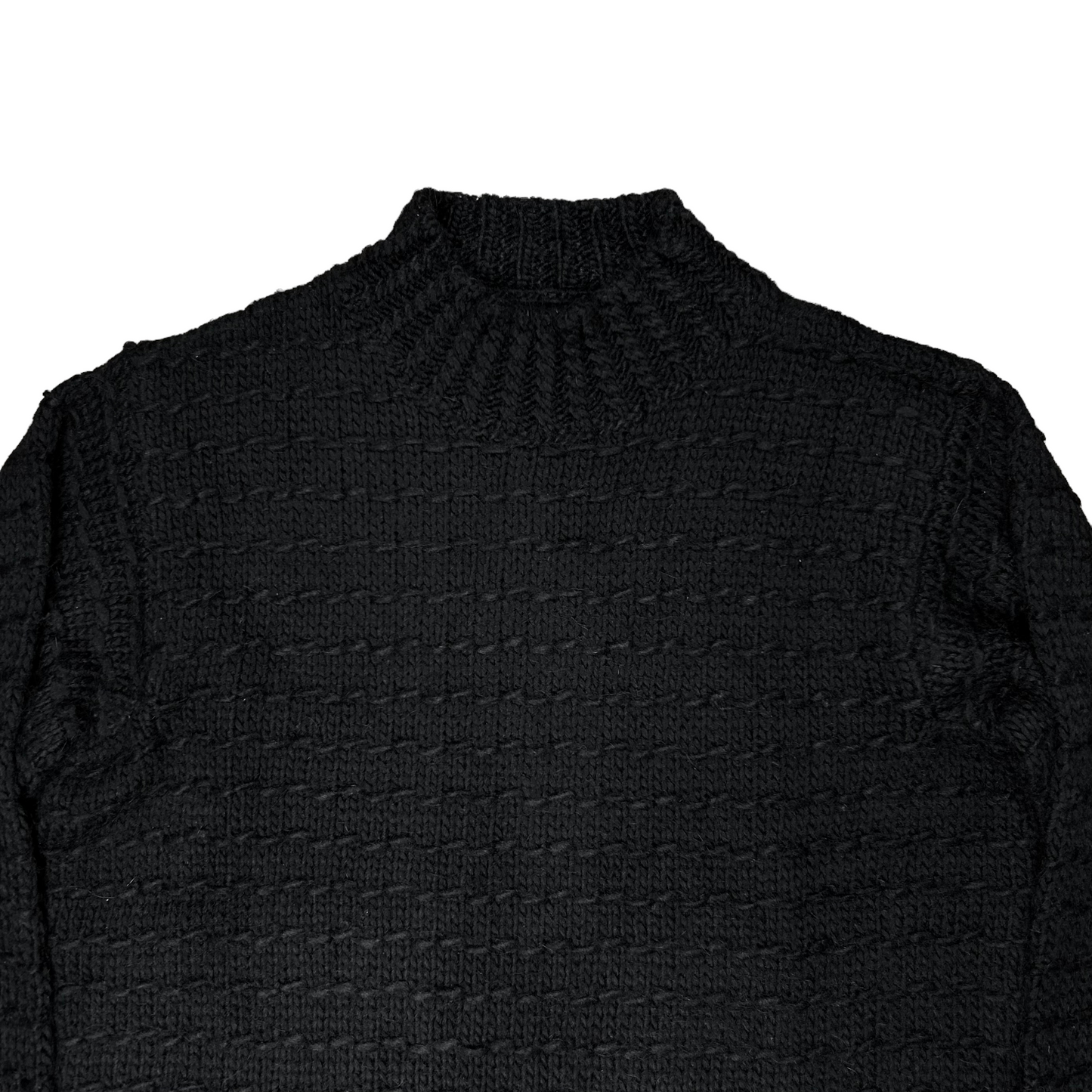 RAF by Raf Simons Embroidered Stripe Knit Sweater - AW05