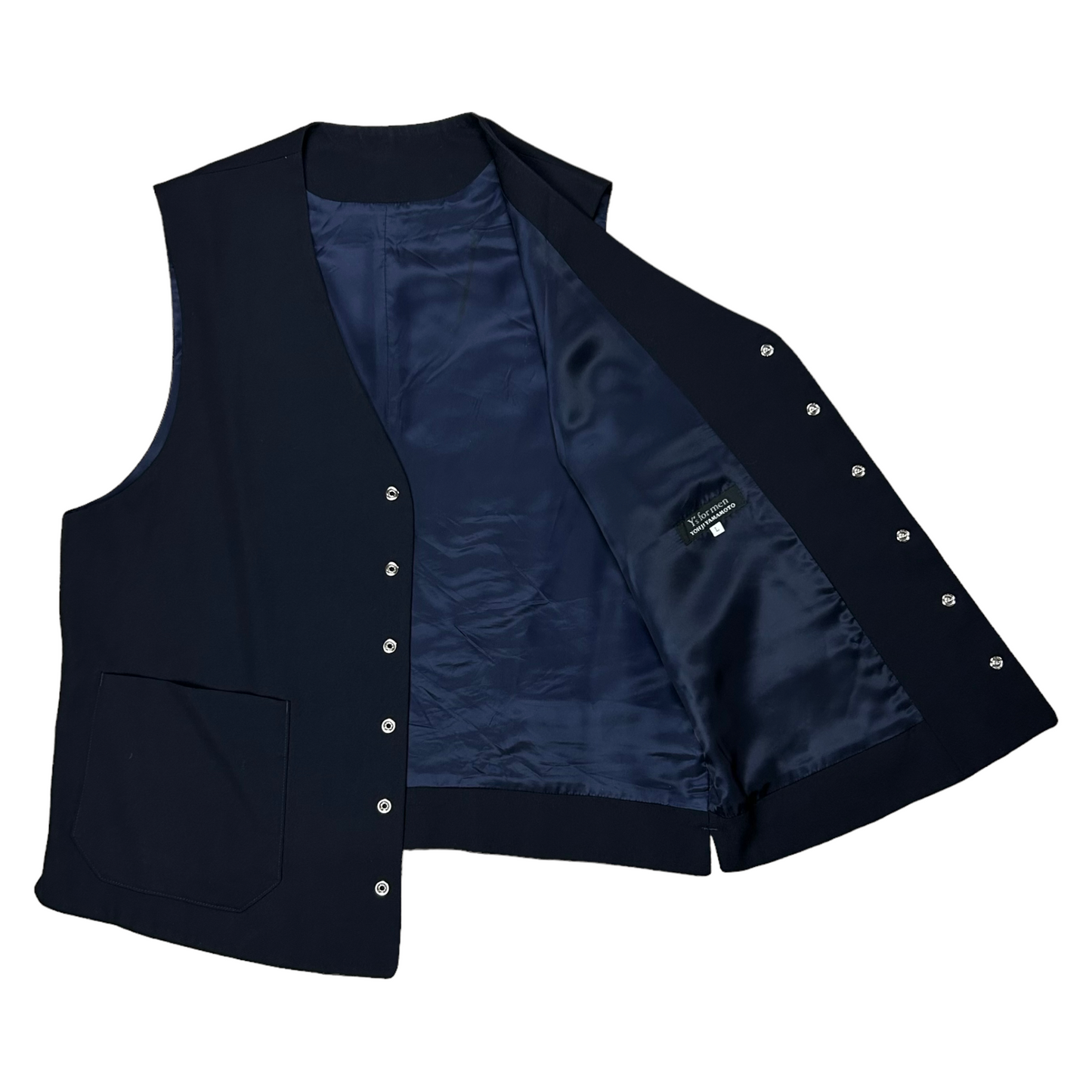 Y's for Men Belted Snap Button Vest