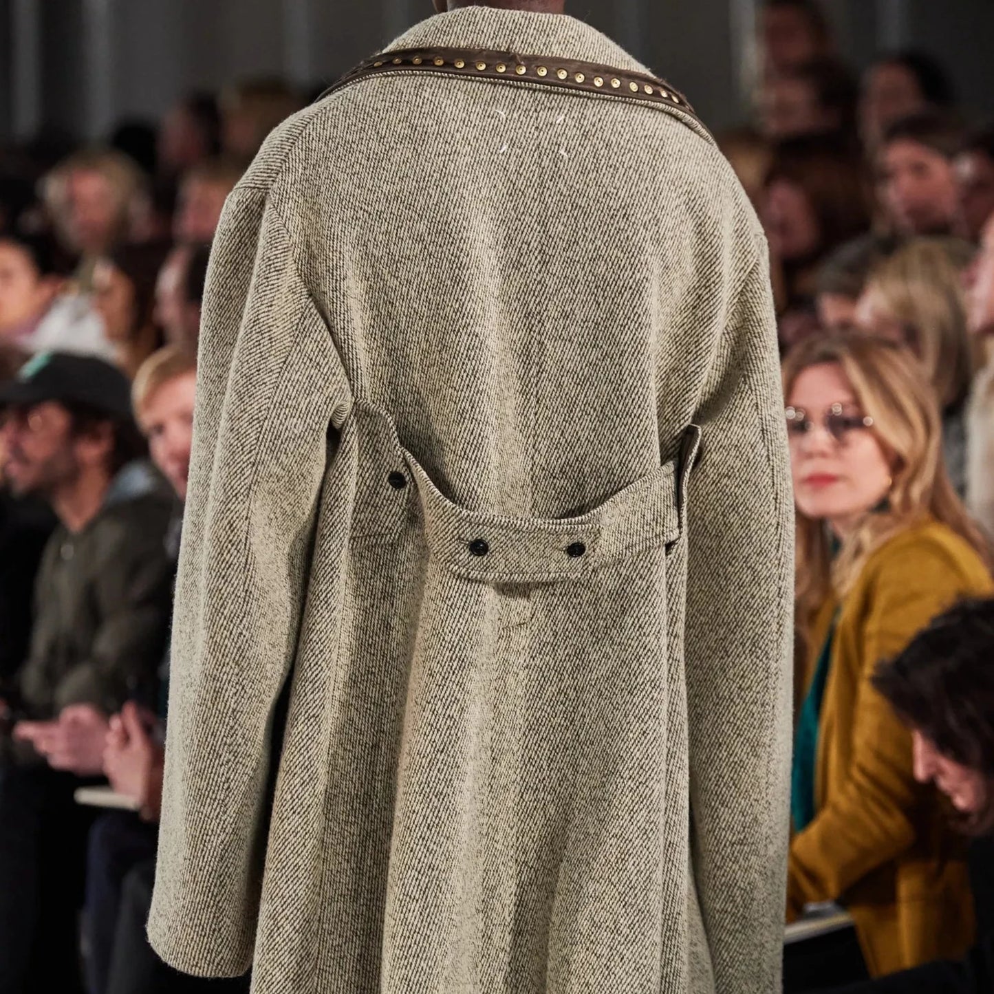 Maison Margiela Studded Double Breasted Wool Coat - AW20